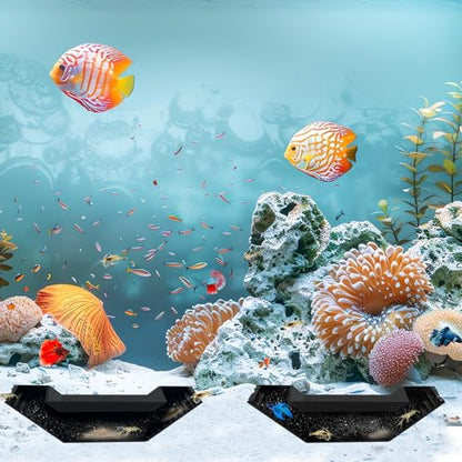 2 PCS Shrimp Cave Underground Tunnel, Viewing Small Fish Hideout with 2 Entrances Aquarium Breeding Cave, Fish Tank Decorations for Small Shrimp, Cherry Shrimp, Dwarf Shrimp