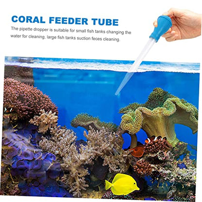 Toddmomy Fish Tank Cleaning Kit 3pcs Aquarium Tools Pipette Dropper Feeder Tweezers for Hardscape Coral and Gravel