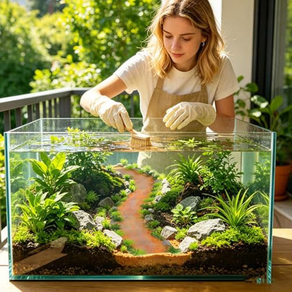 Aquarium Miniature Steps 3-Piece Landscaping Sculpture Fairy Bridge | Aquarium Stone Steps Path Fish Tank for Freshwater Saltwater Shrimp Tank Living Room Bedroom Study Room