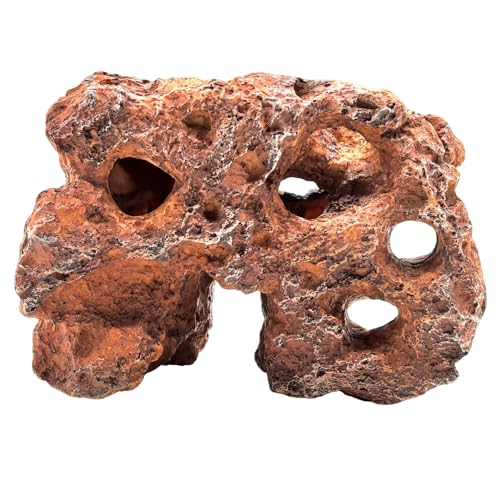 M2cbridge Large Aquarium Resin Holey Rock Hideout Mountain Hideaway Cave A | harmless resin,innovative porous design,multiple entry and exit points - color: Color a