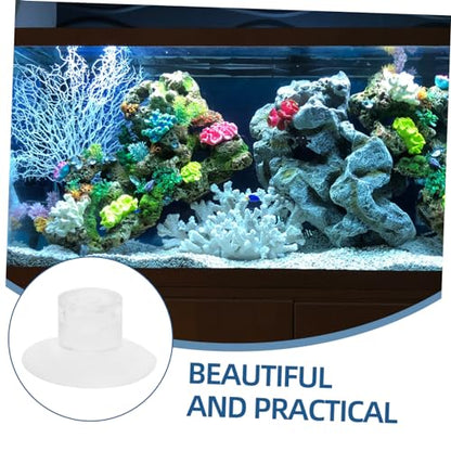 GALPADA 50pcs Fish Tank Cups for Secure Feeder Fixing Transparent Aquarium Accessories for Easy Installation and Visibility for Fish Bowls and Aquatic Environments - size: 3.00X3.00X1.50CM