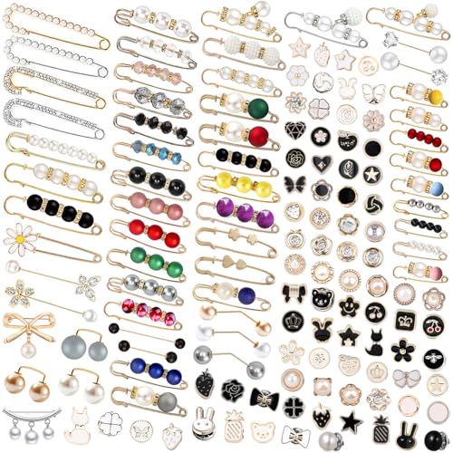 145 Pcs Brooches And Pins For Women, Safety Pins For Backpacks Clothes