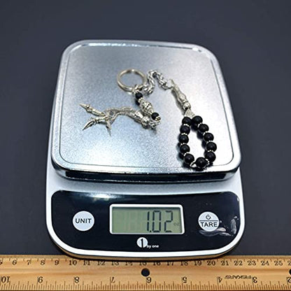 Keychain & Rosary Collection -Car Key Chain-Handbags Holder - color: (8mm - 블랙 오닉스 제이드 스톤)