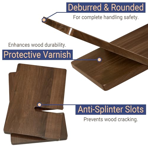 Solid Wooden Book Stand for Desktop Display & Reading –15.7" x 9.4" x 5.7” Extra Large Wood Open Book Holder for Cookbook, Bible, Recipe, Textbook, Magazine (African Sapele) - color: African Sapele