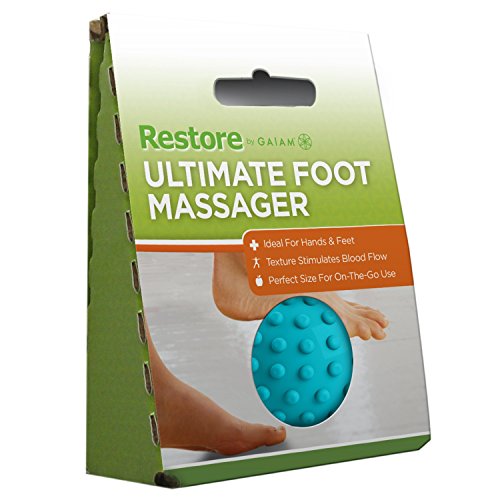 Gaiam Restore Ultimate Foot Massage Roller, Arch & Heel | Dual-Zone Textured Roller | Arch, Heel & Ball of Foot Relief | Plantar Fascia | Manual | Home & Office Use - size: 1 EA