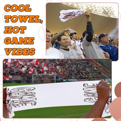 12 Pcs Baseball Game Day Accessories Football Cooling Towels Ball Team Gift Microfiber Basketball Breathable Chilly Towel 35"x15" Sports Soft Ice Towel for Coach Training(Baseball) - style: Baseball