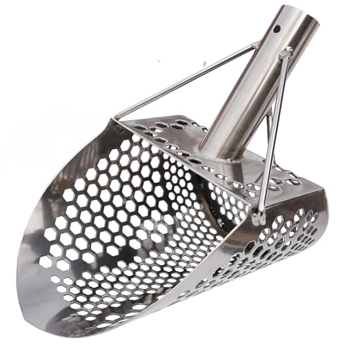CooB Beach Sand Scoop Shovel Metal Detector Hunting Tool Monstrik v1 | Stainless Steel 1.5mm. Mixed Hexahedron 7-10mm Holes. Light and Strong Treasure Detecting Hunting Tool. Powered by CooB