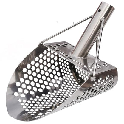 CooB Beach Sand Scoop Shovel Metal Detector Hunting Tool Monstrik v1 | Stainless Steel 1.5mm. Mixed Hexahedron 7-10mm Holes. Light and Strong Treasure Detecting Hunting Tool. Powered by CooB