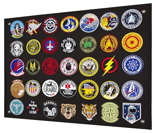 Tactical Patch Display Panel Holder Board for Military Army Combat Morale Uniform Hook and Loop Emblems, 18 Inches x 24 Inches (Small), No Patches Included - color: Black, Small
