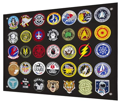 Tactical Patch Display Panel Holder Board for Military Army Combat Morale Uniform Hook and Loop Emblems, 18 Inches x 24 Inches (Small), No Patches Included - color: Black, Small