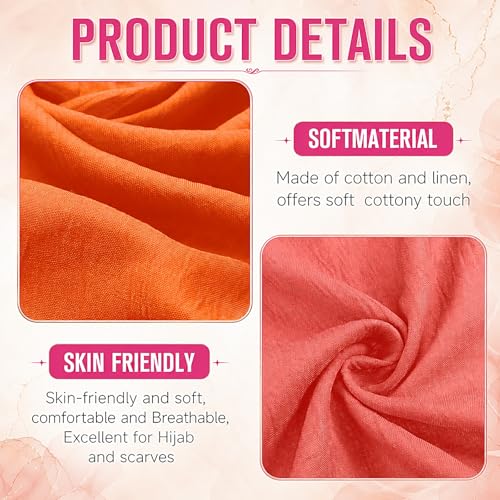 Patelai Women Summer Cotton Scarves Lady Light Soft Long Scarf Linen Beach Shawl Wrap, Candy Color - color: Charming