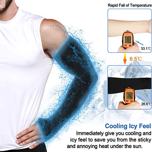 beister Arm Sleeves for Men & Women, UPF 50+ UV Sun Protection, Cooling - color: 3-pairs Black
