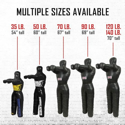 Combat Sports Legged Grappling Dummy – 35 to 140 lb Nylon Training Partner for MMA, Jiu-Jitsu, Wrestling, Takedowns, Throws, Submissions & Striking - size: New, 35 lbs