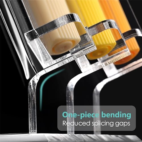 SANRUI Acrylic Pen Holder Desktop Display, Vertical Fountain Pen Pencil Stand Ballpoint Showholder, Clear Makeup Brush Rack, Paintbrush Drying Support Organizer Desk for Exhibitions,Office,Store Use - style: Vertical Pen Holder（1PCS)