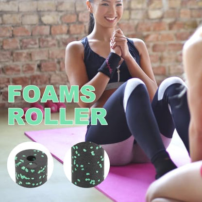 Toddmomy Roller Mini Muscle Roller for Legs Back and Full Body Massage 5.90 X 2.12 X 2.12 in Compact Travel Foam for Yoga Training Balance and Post-Workout Recovery