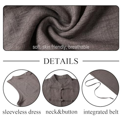 2PCS Women Muslim Abaya Dress Stand Collar Full Coverage Cardigan Dress Set - color: Black, size: X-Large