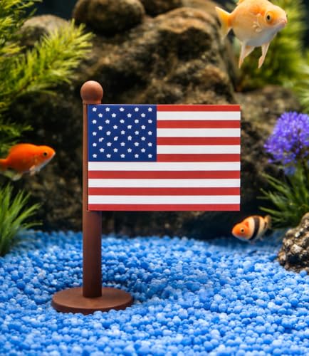 MINI American Flag Fish Tank Accessories Aquarium Accessories 4th of July Decor Memorial Day Decor Aquarium Flag