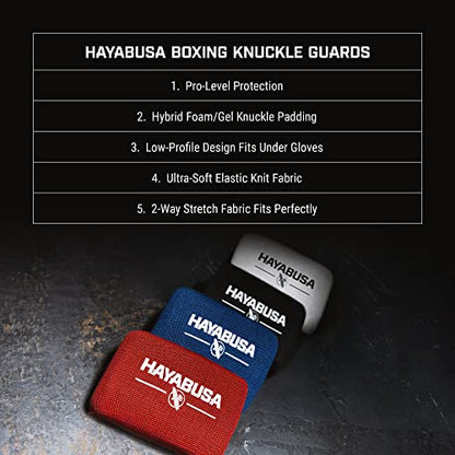 Hayabusa Boxing Knuckle Guards - color: White, size: Large-X-Large