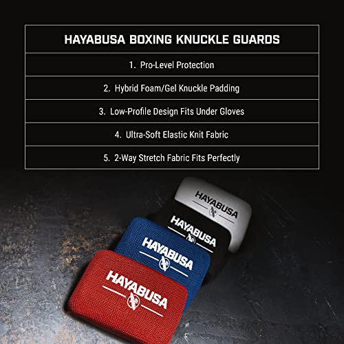 Hayabusa Boxing Knuckle Guards - color: White, size: Large-X-Large