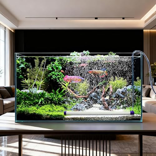 Fish Tank Bubbler Decorations Aquarium Bubble Wall Quiet Oxygen Diffuser Adjustable air Bubble Volume Air Stones Aquariums Kit for Freshwater & Saltwater Bubbler Decorations