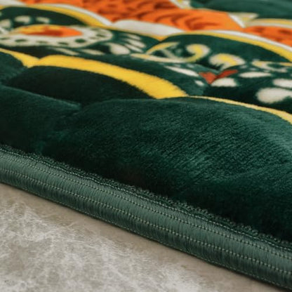 Prayer Rug Muslim Mat Islamic - Padded Very Thick Prayer Rug Sajadah for Men Women with Islam Prayer Beads, Soft and Luxury (31.5" x 47.2", Green) - color: Green