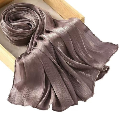 Shimmer Party Hijab, Lightweight Stylish Hijab Scarf for Women - color: Khaki