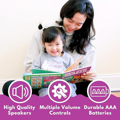 Vol. 3 — Interactive Sound Board Book for Toddlers 1-3, Bilingual English & Hangul Songs & First Words, Talking Musical Learning Toy and Gift for Babies & Kids