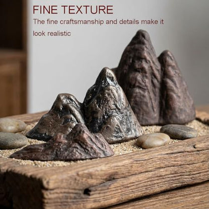 3Pcs Aquarium Micro-Landscape Mountain Rock. Mini Aquarium Mountain View. Miniature Mountain Figurines Iandscape Model. Micro Landscape Decorations for Fish Tank