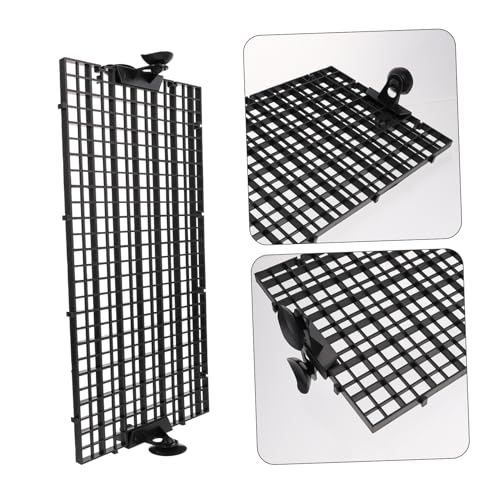 Abaodam 1set Fish Tank Divider Aquarium Separator for Fish Isolation High-Transparency Mesh Panels Includes Cups for - color: Black