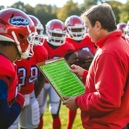 Cannon Sports Dry Erase Coaches Board with Marker - Double-Sided Dry Erase Coaching Board for Baseball, Basketball, Football, Soccer, and Hockey - Perfect for Practices and Games (Football) - style: Football
