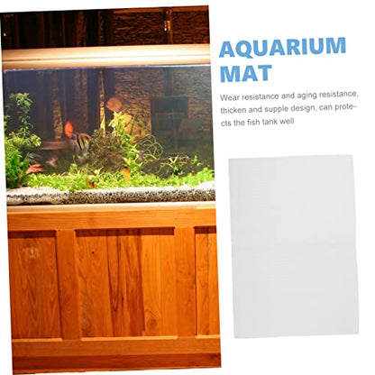 Reptile Terrarium Cushioning Mat Thickened Aquarium Pad for Fish Tank Non- Heat Insulation Shock Absorbing Base Mat for Aquarium Setup - color: White