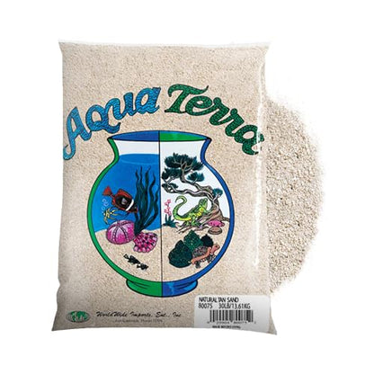 Aqua Terra Aquarium Natural Tan Sand, 5 lbs - Optimal pH Balance, Enhanced Water Clarity, Natural Aesthetic Appeal, Easy Maintenance, Eco-Friendly Health