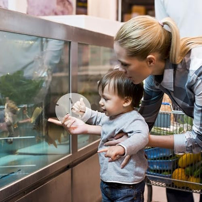 Transparent Acrylic Aquarium Lid - 6" Fish Tank Top Cover with Hole - Anti Jumping Breeder Grid Panel for Preventing Turtle Reptile Shrimp Jump Out
