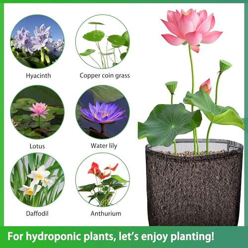 EBaokuup 4 Pcs Aquatic Pond Planting Bags-7" Reusable Mesh Water Garden Pond Plant Pot-Breathable Black Square Lily Plant Pots for Pond Bog Plant Garden Terrestrial Plant - color: Black, size: Square