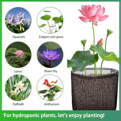 EBaokuup 4 Pcs Aquatic Pond Planting Bags-7" Reusable Mesh Water Garden Pond Plant Pot-Breathable Black Square Lily Plant Pots for Pond Bog Plant Garden Terrestrial Plant - color: Black, size: Square
