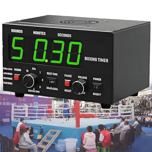 Gym Interval Workout Timer,Professional Interval Boxing Timer,with Led Display,30s-10min Training & 0/30/60s Rest Time,for Gym,MMA,Boxing,Martial Arts Workouts Green - color: Green