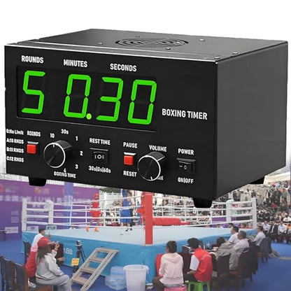 Gym Interval Workout Timer,Professional Interval Boxing Timer,with Led Display,30s-10min Training & 0/30/60s Rest Time,for Gym,MMA,Boxing,Martial Arts Workouts Green - color: Green