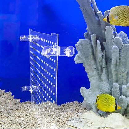 Hemoton Fish Tank Divider Acrylic Isolation Board with Suction Cups 35x30cm Aquarium Partition for Fish Shrimp Separation
