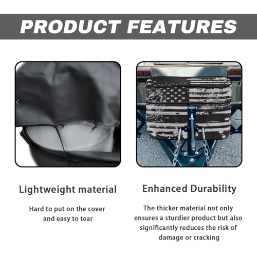 Howilath Heavy Duty RV Propane Tank Cover for Dual 40Lb Tanks Weather Resistant Dark American Flag Gas Cylinder Cover - color: Dark American Flag, size: Large(Double 40LB)