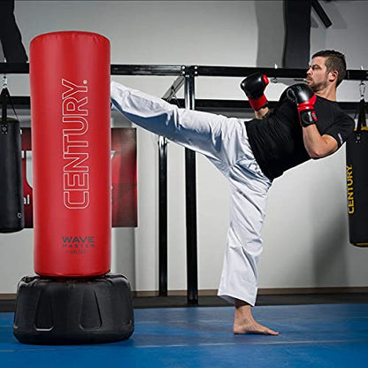 Century Wavemaster 2XL Pro Freestanding Punching Bag for Adults - Color Options | Boxing Bag with Stand | Punching Dummy & Kickboxing Bag | Heavy Punching Bag | Adjustable Martial Arts Kicking Bags - color: Red