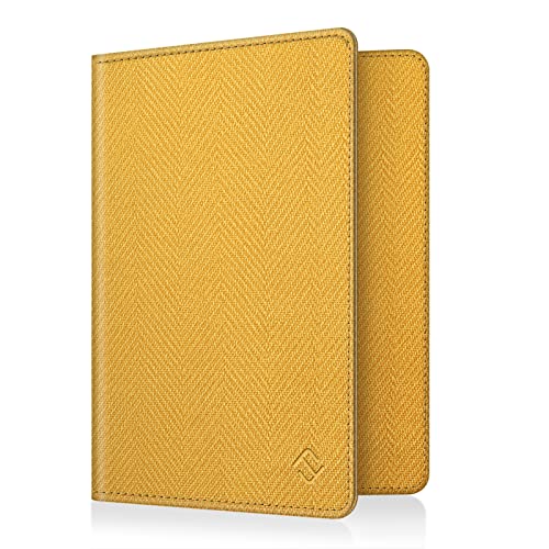 FINTIE Passport Holder, Slim Travel Wallet RFID Blocking Card Case Cover - color: Orange