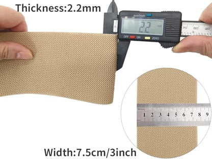 Khaki Wide Knit Elastic Band for Sewing 3 inch 5yards Double-Side Twill Woven Elastic Heavy Stretch Elastic Spool Band for Sewing Pants Waist-Wigs-Skirts-Craft-DIY Projects - color: Khaki #27