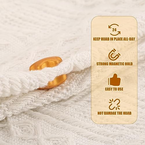 8PCS Hijab Magnetic Pins, Multi-Purpose Strong Magnetic Hijab Pins Scarf Clasp Pinless Brooch for Women Scarves Clothes, Star-shaped