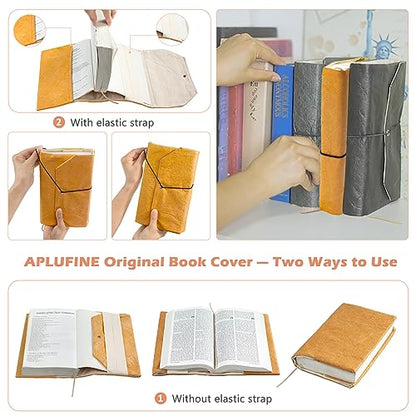 APLUFINE Book Cover-Bible Cover for Women, Men- Book Sleeve for Book Lovers-Paperback Book Protector & Hardcovers-Book Pouch with Pen Bag, Pencil Case for Bible Accessories Bible Gift Patent Pending