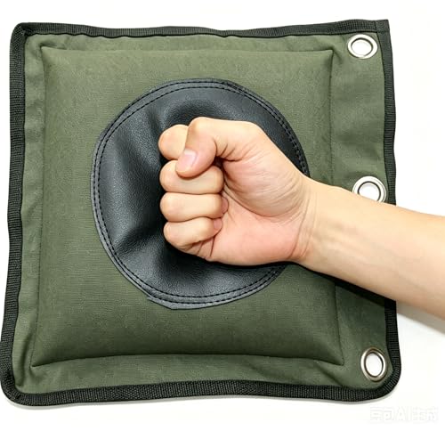 ZooBoo Wing Chun Wall Bag Canvas Leather Striking Pad for Kung Fu | Heavy-Duty Canvas And PU Leather Construction Is Designed For Long-Lasting Martial Arts Practice