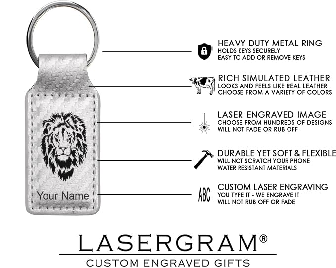 LaserGram Rectangle Keychain, Allah 2, Personalized Engraving Included (Carbon Fiber Silver) - color: Carbon Fiber Silver