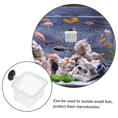 Happyyami 5pcs Fish Tank Breeding Net Cups Aquarium Nursery Separator Mesh for Small Fish Spawning Prevents Increases Survival Rate