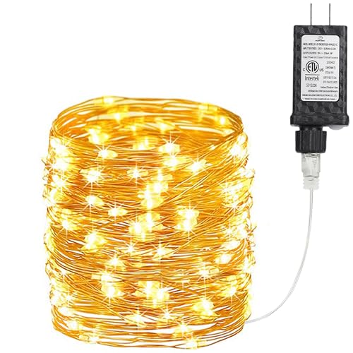 Joomer Fairy String Lights 66FT 200LED Plug in Lights Indoor, Warm White - color: Warm White, size: 200led