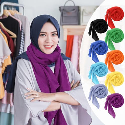 Patelai Women Summer Cotton Scarves Lady Light Soft Long Scarf Linen Beach Shawl Wrap, Candy Color - color: Vivid