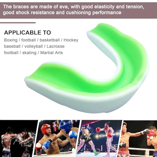 Mouthguard for Basketball, Adult Mouth Guard, Sports Mouthguards for Football, Basketball, Hockey, MMA, Boxing, Jiu Jitsu, Braces Mouth Guard - color: Light Green